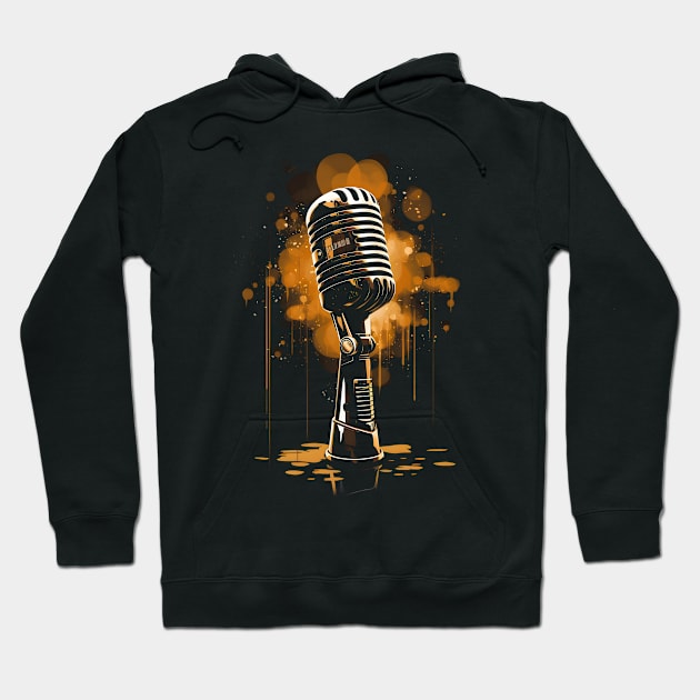 Microphone Classic Colors Hoodie by Nerd_art